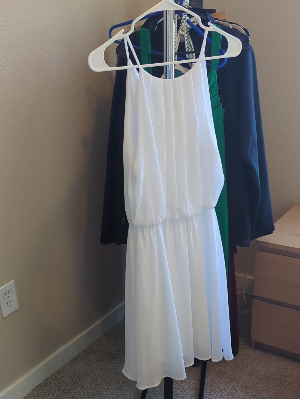 Lush White Sleeveless Midi Dress